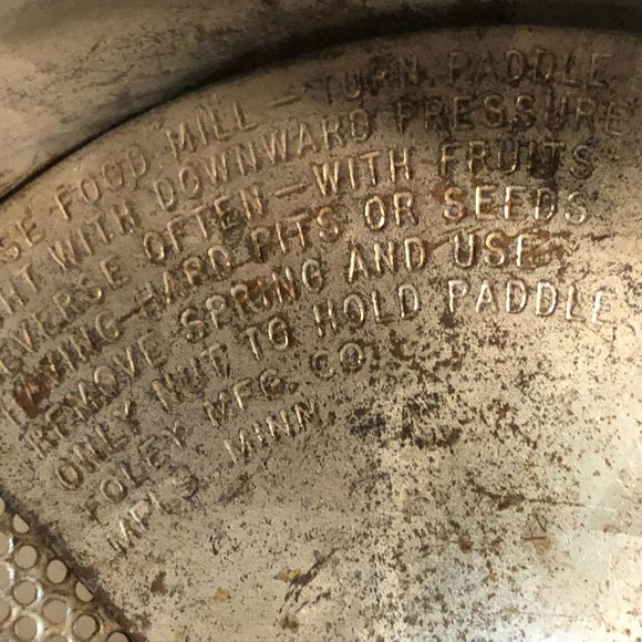 NO. 101 THE ORIGINAL FOLEY FOOD MILL Kitchen Antique Farmhouse